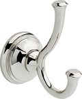Delta Cassidy (1-Pack) Towel Hooks Polished Nickel Double Bathroom J Hooks Wall Mounted for Robes & Towels Hand Towel Hook Holder Kitchen, Bathroom Accessories 79735-PN