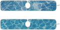 2 PCS Kitchen Sink Splash Guard 30 Inch Faucet Mat for Kitchen Sink Bathroom Sink Faucet Absorbing Drip Drain Mat Pad Microfiber Soft Washable Blue Pool Ripples