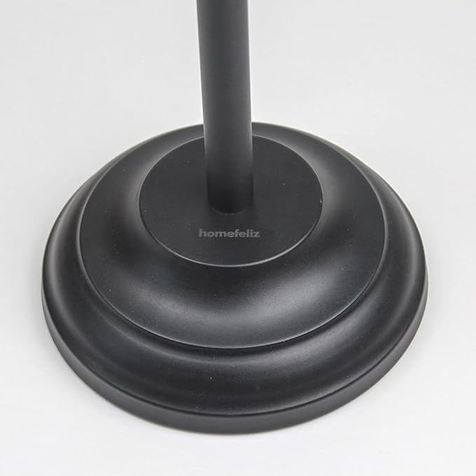 Toilet Paper Holder Stand,Rustproof Toilet Paper Stand,Free Standing Toilet Paper Holder,Weighted Base Toilet Paper Standing Holder Matte Black
