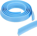 PATIKIL 118 Inch Collapsible Shower Threshold Water Dam Guard, Shower Stopper Barrier Self Adhesive Sink Splash Guard for Frameless Shower Door Bottom, Blue (1.2"Wx0.6"T)