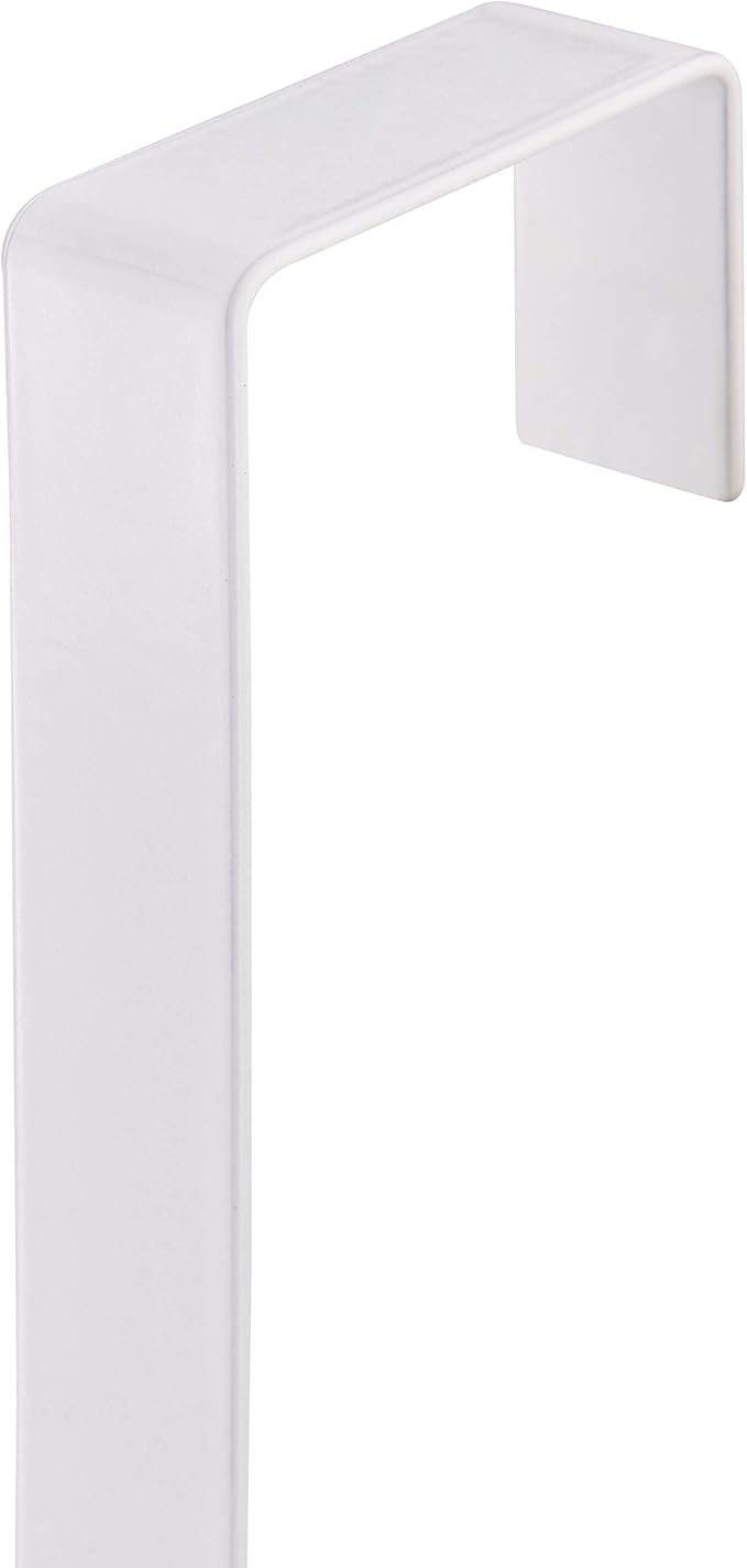 MyGift White Metal 3-Tier Over The Door Towel Rack - Bathroom Door Towel Holder, Over Shower Door Drying Rack for Small Spaces