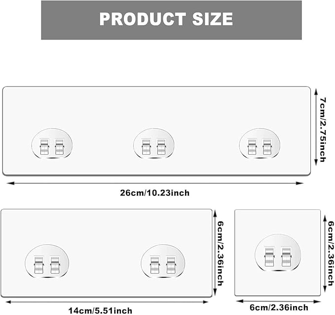 12 pcs Shower Caddy Adhesive Replacement Shower Shelf Rack Adhesive Strips No Drilling Organizer Hooks Stickers