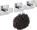 KOKOSIRI Bathoom Towel Hook Wall Mount Square Bath Robe Hook Coat Hook Kitchen Garage Heavy Duty SUS 304 Stainless Steel 3 Pack Polished Chrome B1010CH-P3