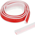 PATIKIL 39 Inch Collapsible Shower Threshold Water Dam Guard, Shower Stopper Barrier Self Adhesive Sink Splash Guard for Frameless Shower Door Bottom, White (0.8"Wx0.5"T)
