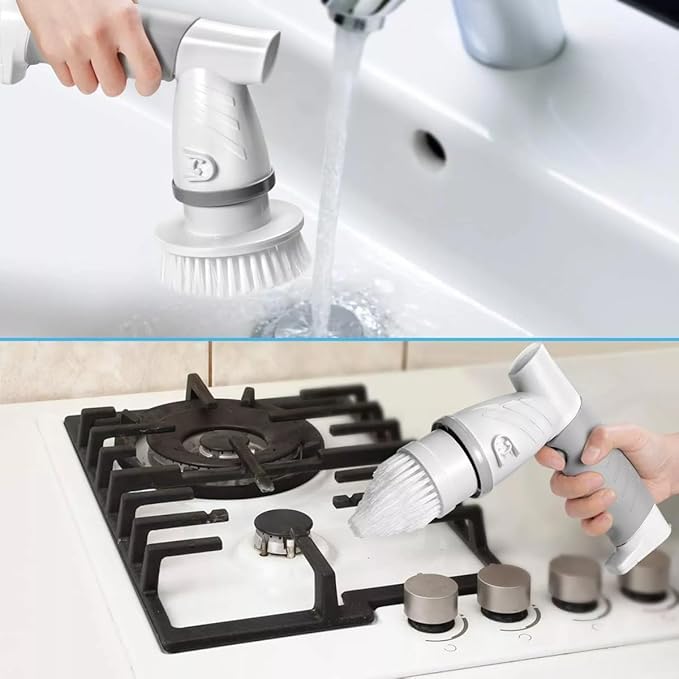 Ivory.Best Versatile Electric Cleaning Brush (Gray 3)