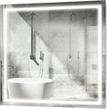 Krugg | 42 Inch X 42 Inch LED Bathroom Mirror | Lighted Vanity Mirror Includes Dimmer & Defogger | Wall Mount Vertical or Horizontal Installation