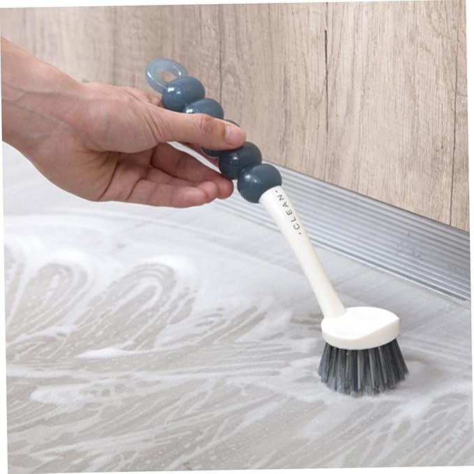 2pcs Kitchen Cleaning Brushes Long Handle Rhombus Brush for Grout Sink Dishes Made of Soft Material Easy to Use