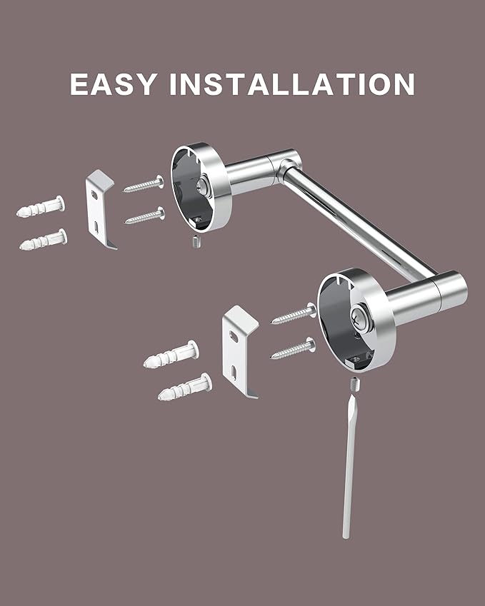 Toilet Paper Holder Bathroom Tissue Roll Holder Stainless Steel and Zinc Alloy Wall Mount Detachable (Chrome, 1)