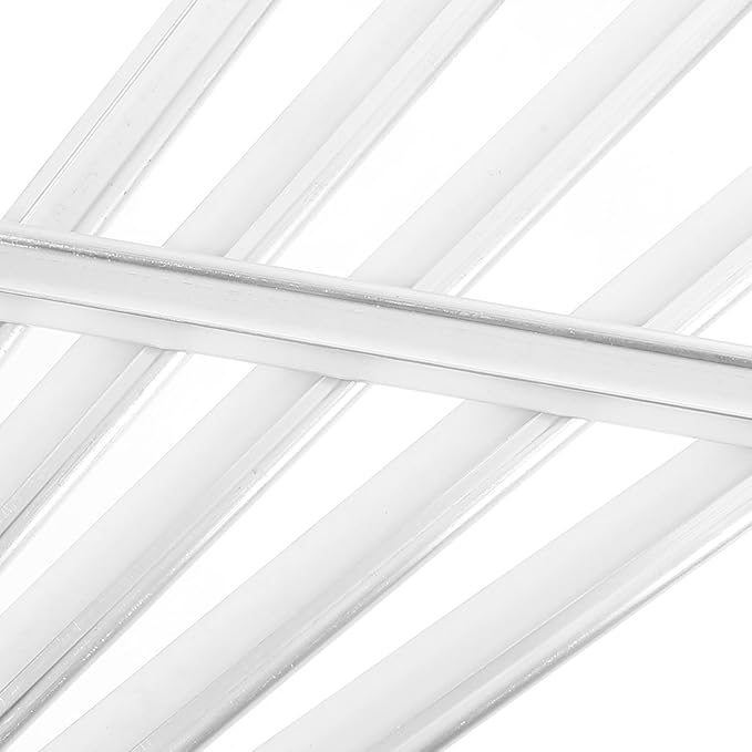 Kichvoe 6pcs Silicone Squeegee Replacement Blades for Shower Doors, 29x2cm Aluminum Alloy Frame with Soft Rubber Strip, Glass Scraper for Bathroom and Window Cleaning