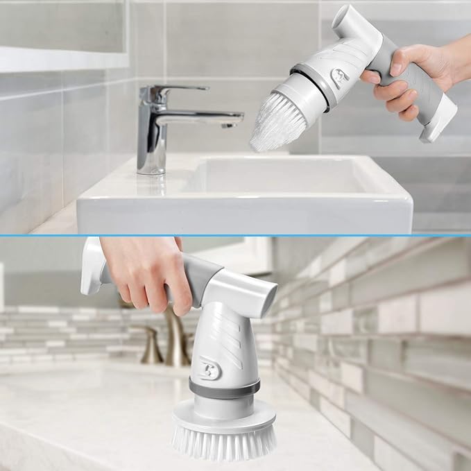 iezfix Portable Electric Spin Scrubber X01 and Cleaning Brush Attachments