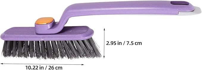 Rotating Hard Bristle Crevice Cleaning Brush 360° Gap Scrub Tool for Bathroom Tiles and Sink Cleaning Purple Multifunctional No Dead Corners