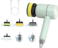 ASkinds Electric Spin Scrubber, 360 Rotating Cordless and Handheld Bathroom Scrubber with 6 Replaceable Cleaning Brush Heads for Cleaning Kitchen, Tile, Tub Floor, Sink, Window and Stove(Green)