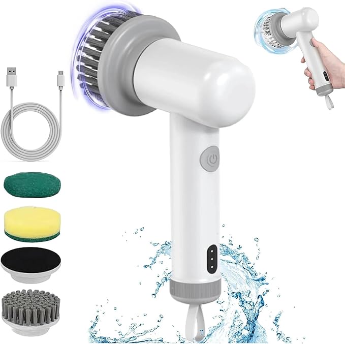 Electric Rotary Cleaning Brush Handheld Multifunctional Power Scrubber Kitchen Bathroom Cleaning Tools for Washing Dish,Shoes