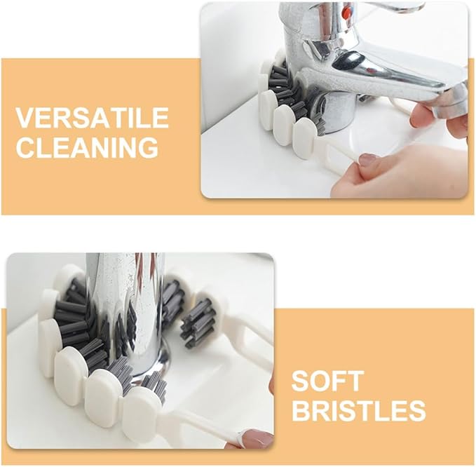 Bendable Cleaning Brush Double End Small Crevice Brush Flexible Kitchen Cleaning Tool 2pcs for Narrow Gaps and Hard-to-Reach Areas