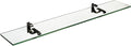 Spancraft Glass M-4.75x24-Black Monarch Glass Shelf, Black, 4.75" x 24"
