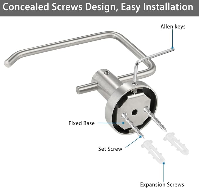 Toilet Paper Holder, Premium 304 Stainless Steel Paper Towel Holder, Toilet Paper Roll Dispenser Bathroom 5.5" TP Holder for Kitchen Washroom (Brushed Nickel)