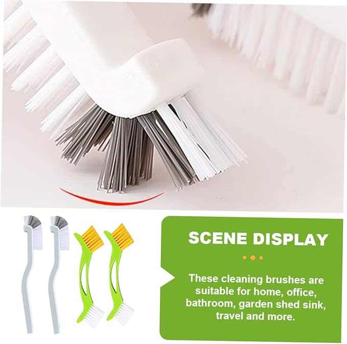 SAFIGLE 8pcs Deep Cleaning Brush Grout Cleaner and Bottle Brush for Sinks Kitchen and Bathroom Flexible Handle for and Scrubbing