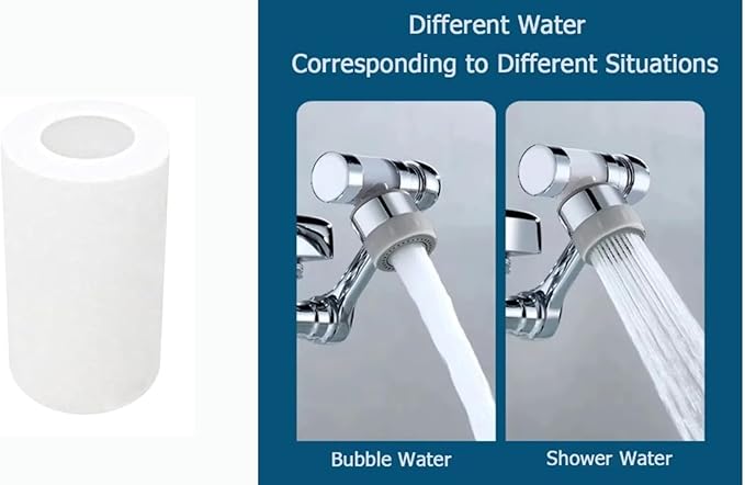 Water Filter & 8 Free Filters – 1080° Rotating Faucet Extender to FILTRATION WATER– Copper Swivel Aerator with 2 Modes Kitchen/Bathroom Sink by K Trends