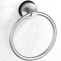 BKV Suction Cup Towel Ring,Hand Towel Holder for Bathroom,Stainless Steel Heavy Duty Round Towel Hanger for Bath,Kitchen-Brushed Nickel Silver