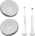 2Pack Silver Electric Toothbrush Holder for Bathroom, Stainless Steel Freestanding Brush Holder, Compatible with iO Series 3/4/5/6, Pro 500/1000/2500/3000/5000/7000/7500, Genius 6000/8000