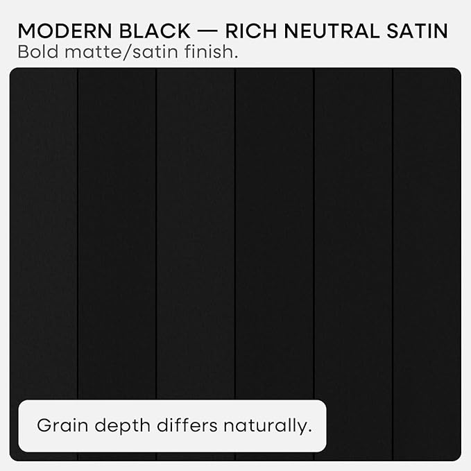 Homeforia Floating Black Shelf 42 inch, High End Solid Real Wood 42 inches Long Floating Shelves for Wall, Black Wooden 42inch Large Floating Shelves, Heavy Duty Bracket, 42 X 6.5 X 1.75 in, Set of 2