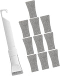 Multi-Function Tile Grout Cleaner Brush with 10 Replacement Pads, Small Groove Cleaning Scrub Brush Set for Kitchen Sink, Bathroom Shower, and Toilet Gap Cleaning