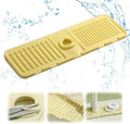 Drowning Pads for Kitchen Faucet,Upgrade Kitchen Sink Splash Guard Silicone Draining Mat for Kitchen Sink Splash Guard,Fast Drying Stone Sink Tray Sink Protectors Sink Faucet Mat (Yellow,1PC)