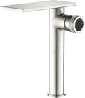 becola Modern Bathroom Sink Faucet，Tall Faucet for Bathroom Sink，Brushed Nickel Vessel Sink Faucet，Single Hole Cold and Hot Basin Water Faucet，Vanity Faucet with Adjust Knobs and Two Supply Lines