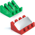 Silicone Soap Dish for Bar Soap Holder for Shower Bathroom Self Draining Waterfall Drying Tray Keep Soap Bars Dry Clean & Easy Cleaning (Christmas Red Green, 2)