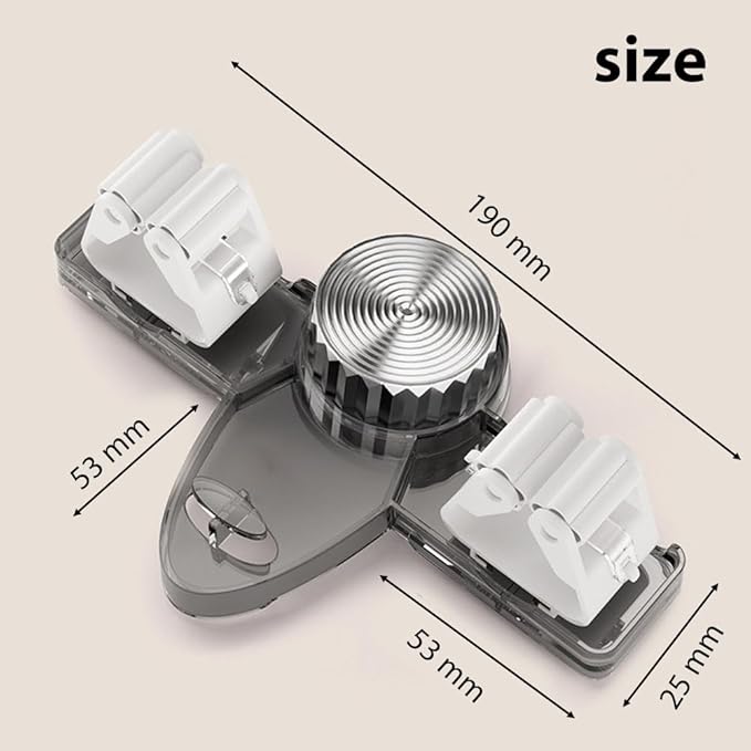 Broom Holder Mop Hanger, 2025 New No Drill Suction Cup Adjustable Organizer with Hooks, Space Saving Removable Wall Mount Organization Rack for Bathroom Kitchen Garage Laundry Room (1, White)