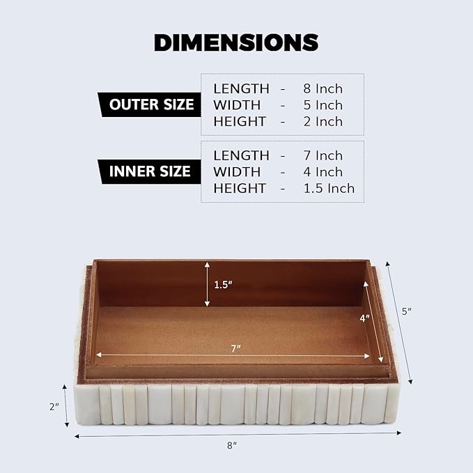 Handicrafts Home Decorative Keepsake Box 8x5 – Small Organizer Box with Lid, Boho Decorative Storage, Retro Memory Box, Unique Coffee Table Décor, Jewelry or Trinket Box, Modern Shelf Decorative Box