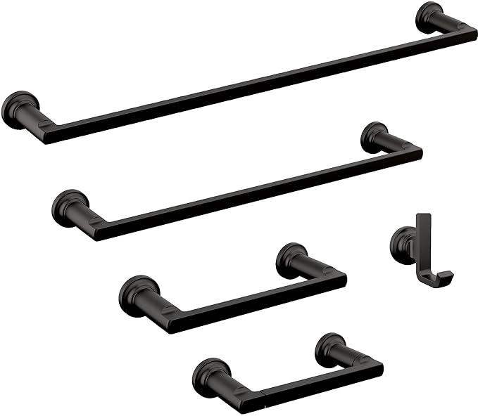DELTA FAUCET 78955-BL Tetra Pivot Arm Toilet Paper Holder Bath Hardware Accessory in Matte Black