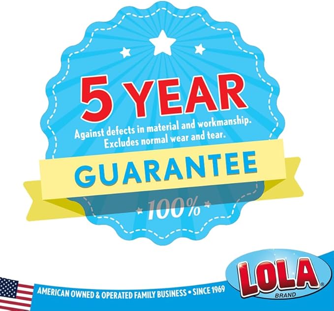 LOLA Iron Shaped Handled Scrub Brush, 6 Pack, Ergonomic Handle, No Slip Grip, Fiber Bristles, Heavy Duty Tile & Floor Cleaner