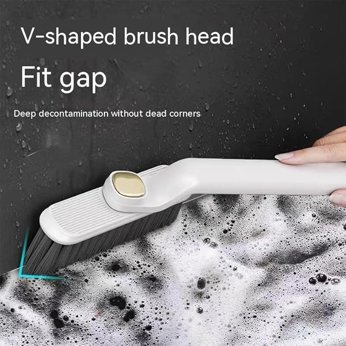 Multi-Function Rotating Crevice Cleaning Brush Ideal for bathrooms and Kitchens Great for windowsills and Corners Comes in a Set of 2 Includes a Free Slit Brush and Three Hooks