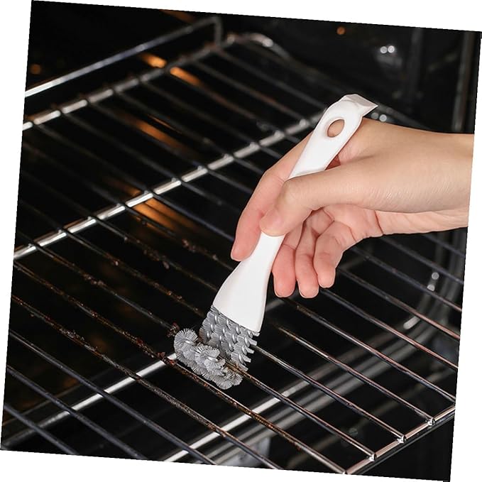 Multifunction Kitchen Cleaning Brush 2pcs Set with U-Shaped and Angled Crevice Brushes, Stiff Bristle Scrubbers for Stove, Grill, Window Tracks, and Hard-to-Reach Corners Cleaning
