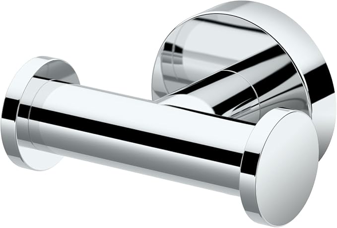 Gatco 4635A Glam Double Robe Hook, Chrome / 3.10"W Wall Mount Double Robe, Towel Hook