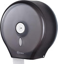 Toilet Paper Holder Wall Mount: Commercial Toilet Paper Dispenser - 9" Jumbo Toilet Paper Roll Holder for Bathroom, Black