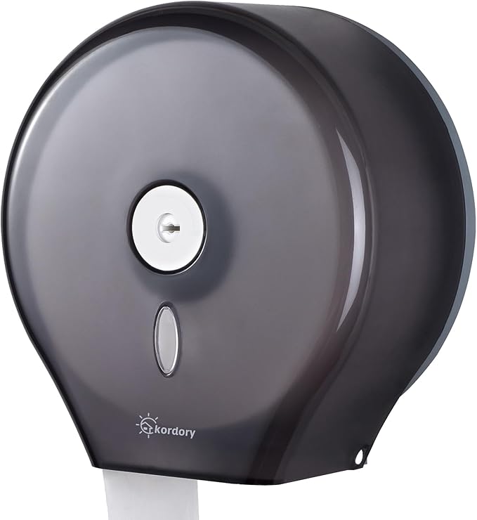 Toilet Paper Holder Wall Mount: Commercial Toilet Paper Dispenser - 9" Jumbo Toilet Paper Roll Holder for Bathroom, Black