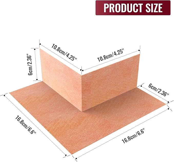 16 Pack Outside Waterproof Membrane, Waterproofing Membrane Seamlessly Fits the Corner, for Bathroom Shower Steam Room Toilet Kitchen