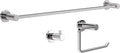 Franklin Brass Kildare 3-Piece Bathroom Set Polished Chrome 18" + 6" Towel Rack, Toilet Paper Holder/Hand Towel Holder, Hook | 3-Piece Bath Hardware Accessories Set KLD63-PC