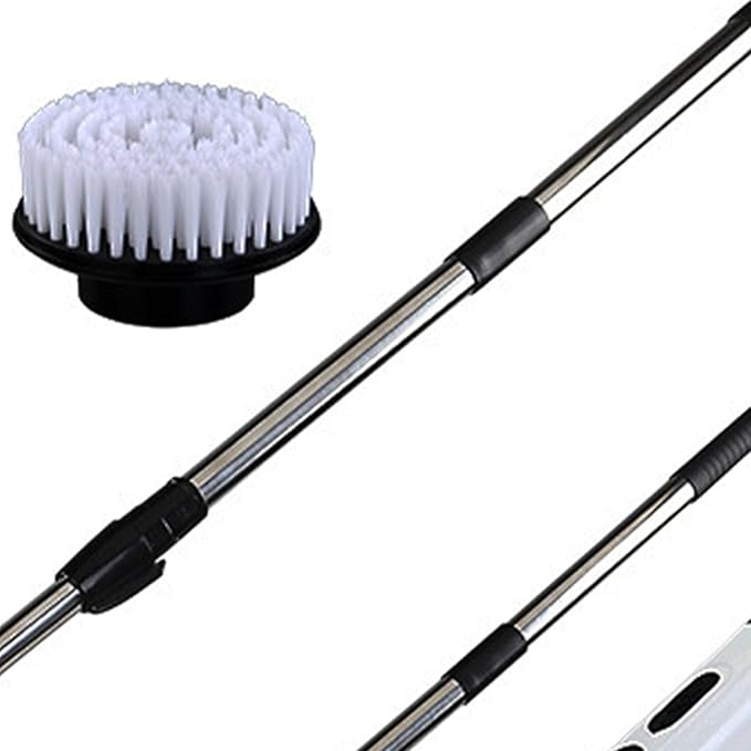 Electric Scrubber, Cordless Multifunction Retractable Handle Power with 9 Brushes, for Bathroom, Kitchen, Automotive Interior