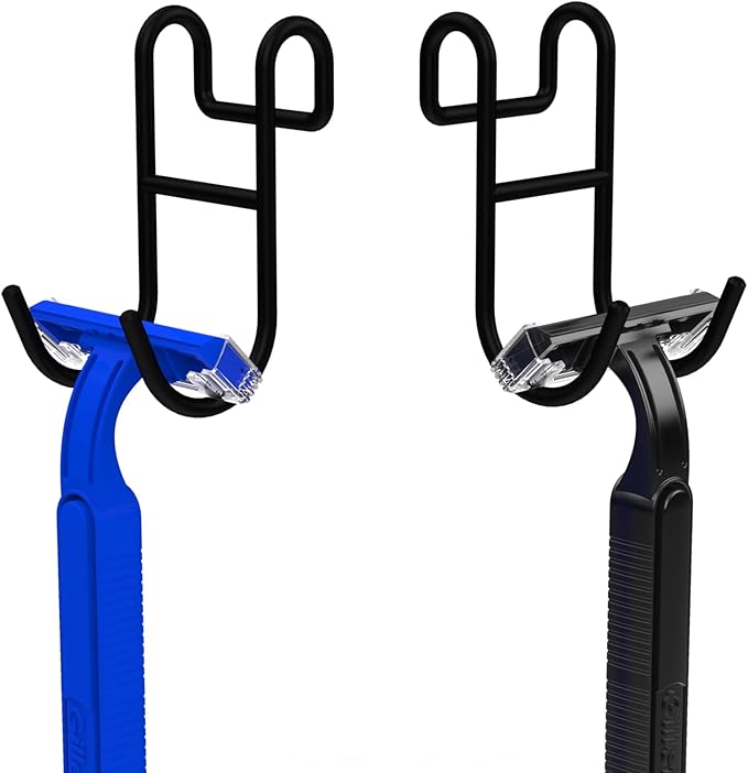 Black Shower Caddy with Hooks - 2 Pack Open, Shower Caddy with Loofah Hooks