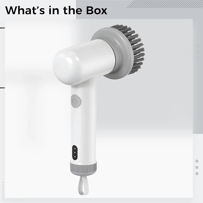 Electric Cleaning Brush With Multiple Heads, Dual-Speed Scrubber, Type-C Charging, Ipx6 Waterproof, Kitchen Bathroom