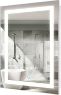 Krugg | 24 Inch X 36 Inch LED Bathroom Mirror | Lighted Vanity Mirror Includes Dimmer & Defogger | Wall Mount Vertical or Horizontal Installation