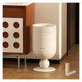 Bathroom Metal Trash Can, 4 Gallon (15 L) Garbage Can Lid-Free, Trash Bin for Bedroom, Office, Living Room (White, Top Open)
