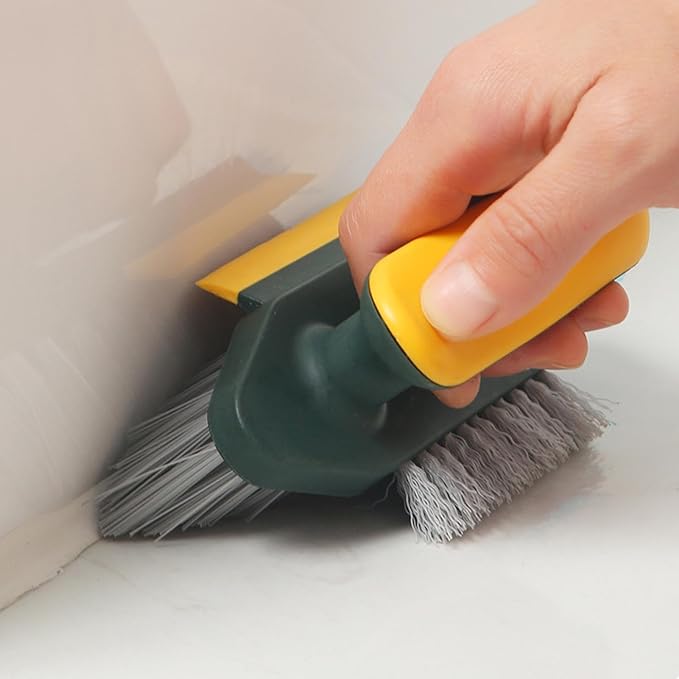 Hard Bristle Cleaning Brush - Scrubber Cleaner Tool | with Ergonomic Handle Narrow Cleaning Brush - for Shower Kitchen Floor Tub Grout Household Countertop
