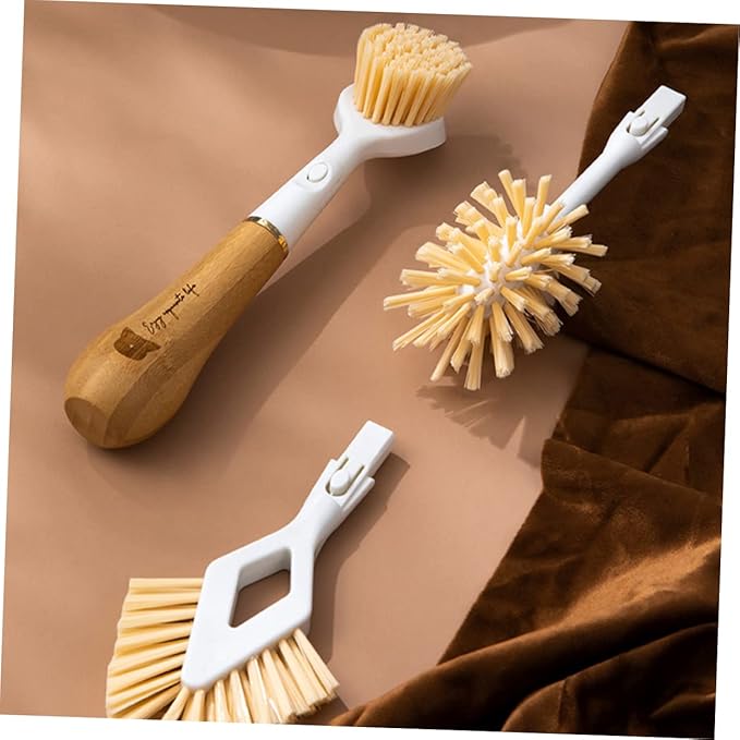 OUNONA 1Set Multifunctional Dish Scrubbing Brush with Ergonomic Handle Kitchen Cleaning Tool for Cookware Dishes and Hard to Reach Spaces Lightweight and Easy to Use Great