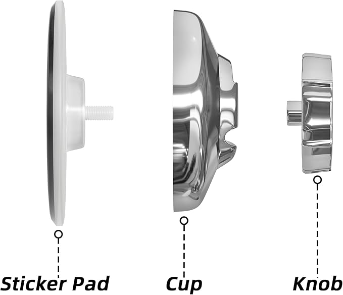 SANNO Suction Cups Replacement for Shower Caddy Sope Dish Double Hooks- Set of 4 Suction Cups