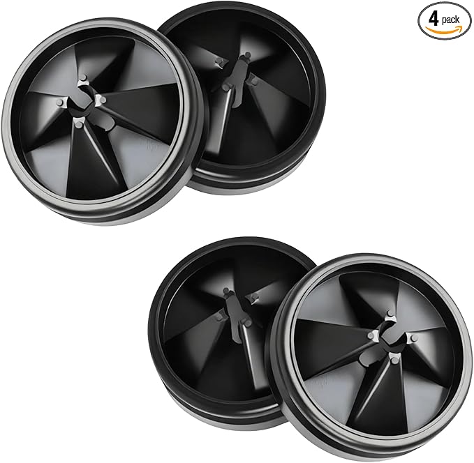 4 Pack 3 3/8 Inch Garbage Disposal Splash Guard - QCB-AM Replacement for InSinkErator Evolution & for Moen Models Silicone Splash Baffle with Noise Reduction, Leak-Proof Drain Protector Accessories