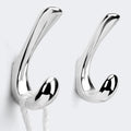 2 Pack Towel Hooks for Bathrooms Wall Mounted, Polished Chrome Bathroom Hooks for Towels, Robe & Towel Hook for Wall, Modern Bath Towel Hook